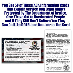 ADA Service Dog Info Cards - 50 Pack